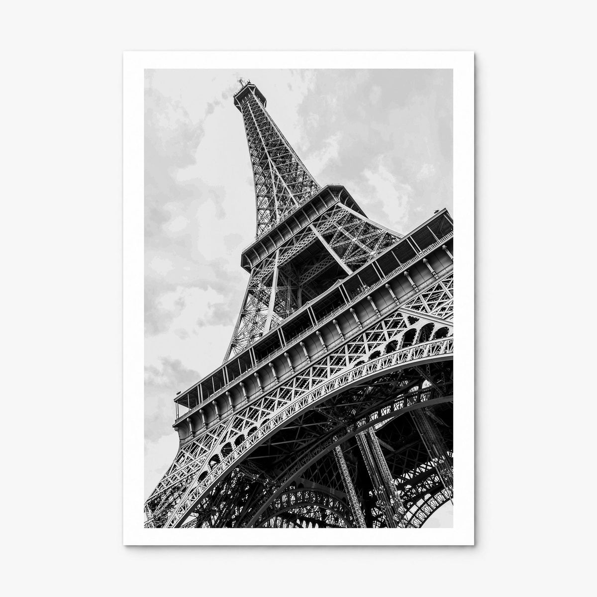 Eiffel Tower Photo Poster, print only (unframed), white border