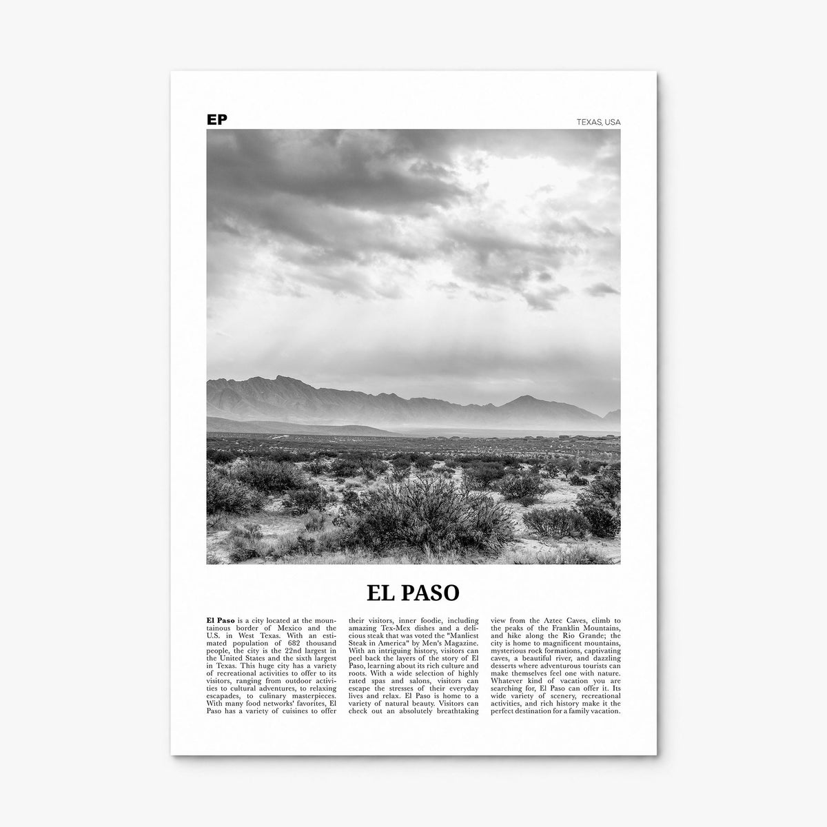 El Paso Newspaper No 2 Poster, print only (unframed)