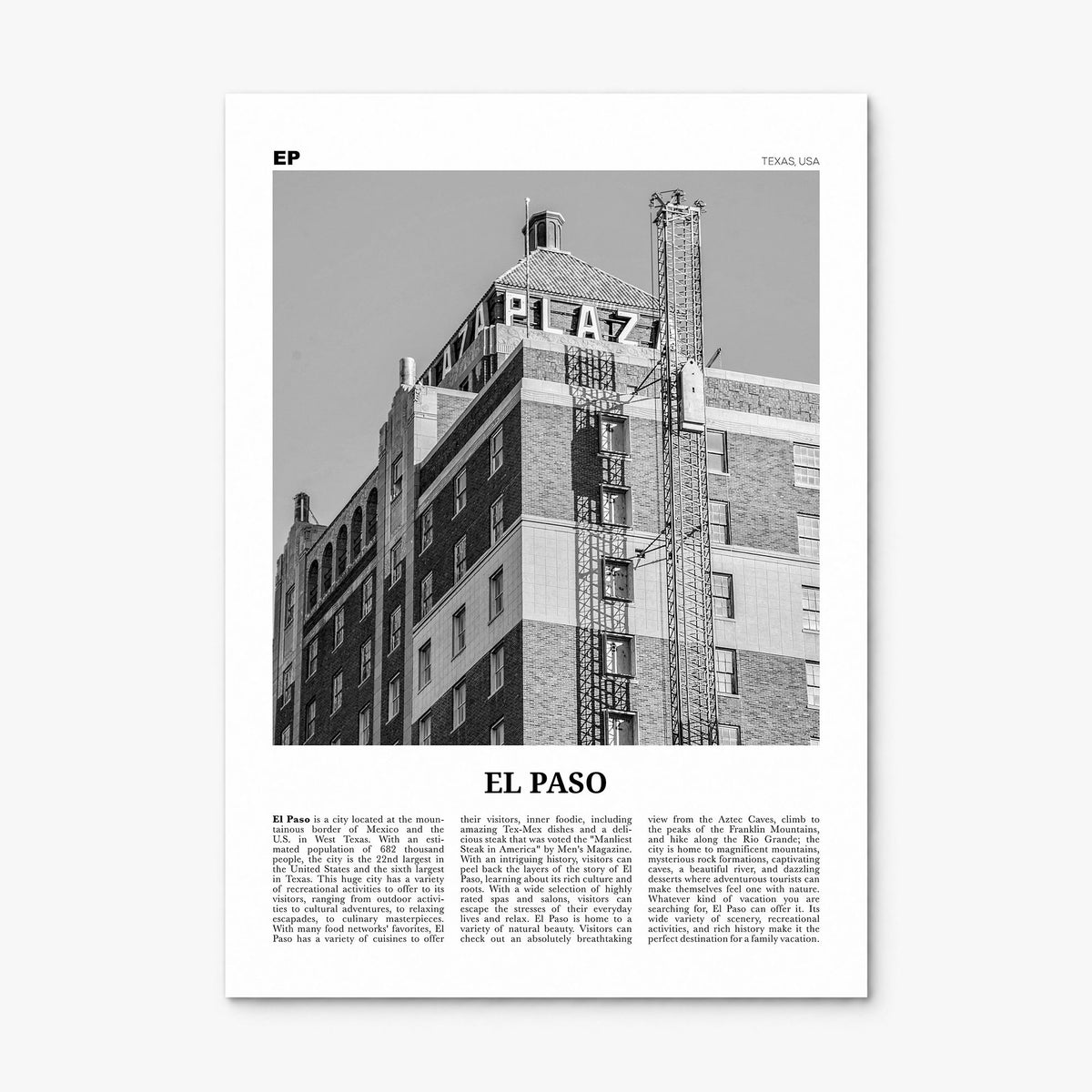 El Paso Newspaper No 3 Poster, print only (unframed)