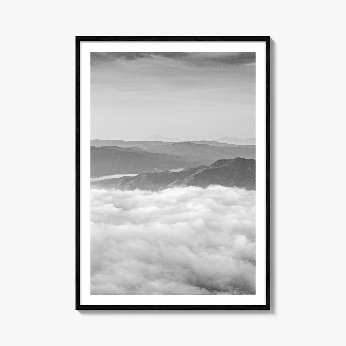 El Salvador black & white photo poster of Central America – vertical wall art, unframed print shown in interior mockup