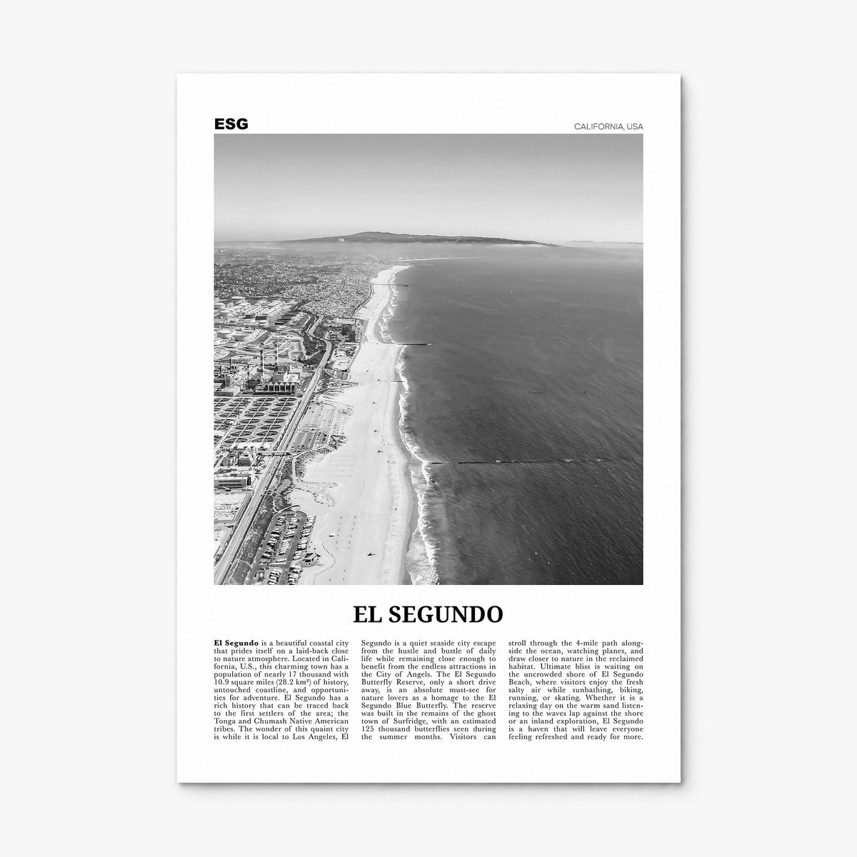 El Segundo Newspaper Poster, print only (unframed)
