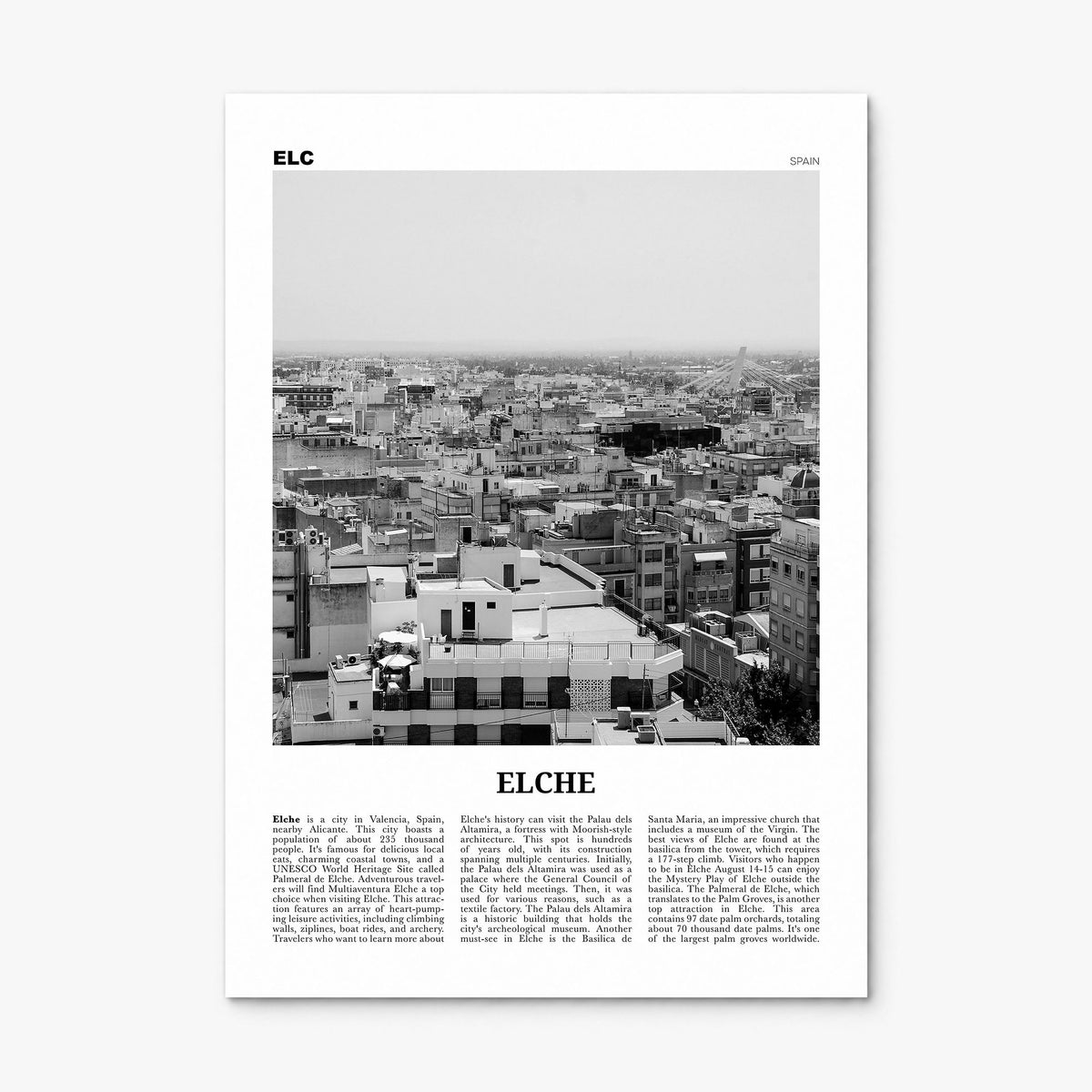 Elche Newspaper Poster, print only (unframed)