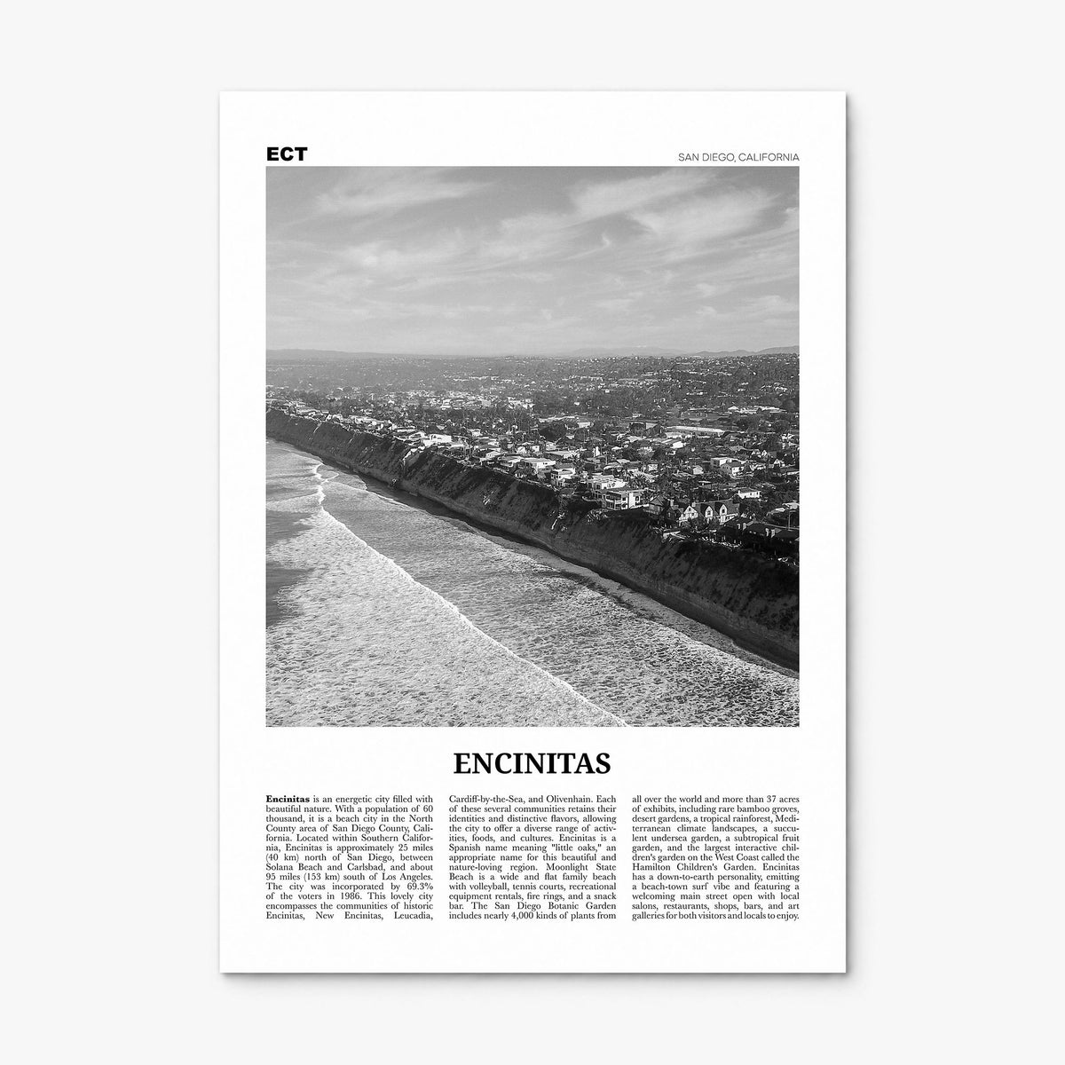Encinitas Newspaper No 2 Poster, print only (unframed)