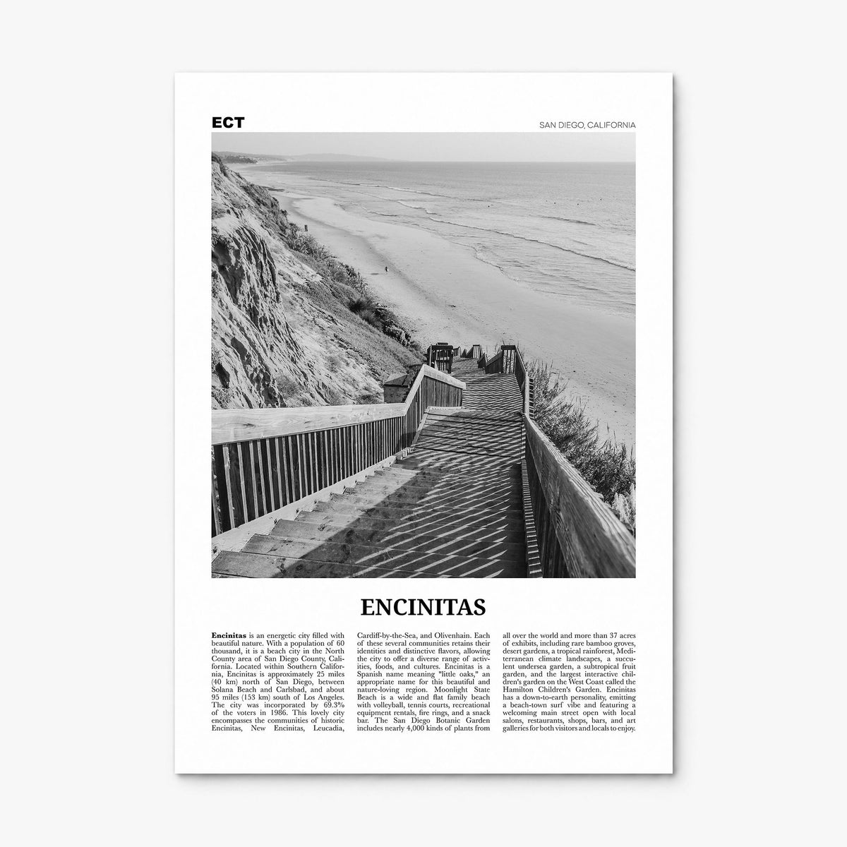 Encinitas Newspaper No 3 Poster, print only (unframed)