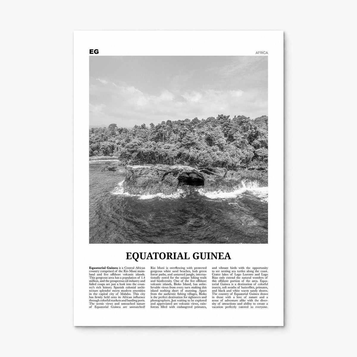 Equatorial Guinea Newspaper Poster, print only (unframed)