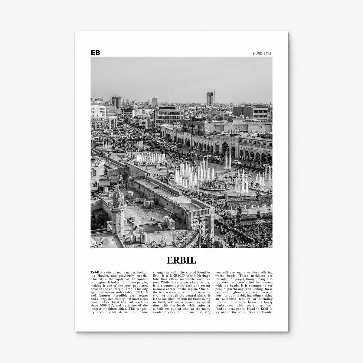 Erbil Newspaper Poster, print only (unframed)