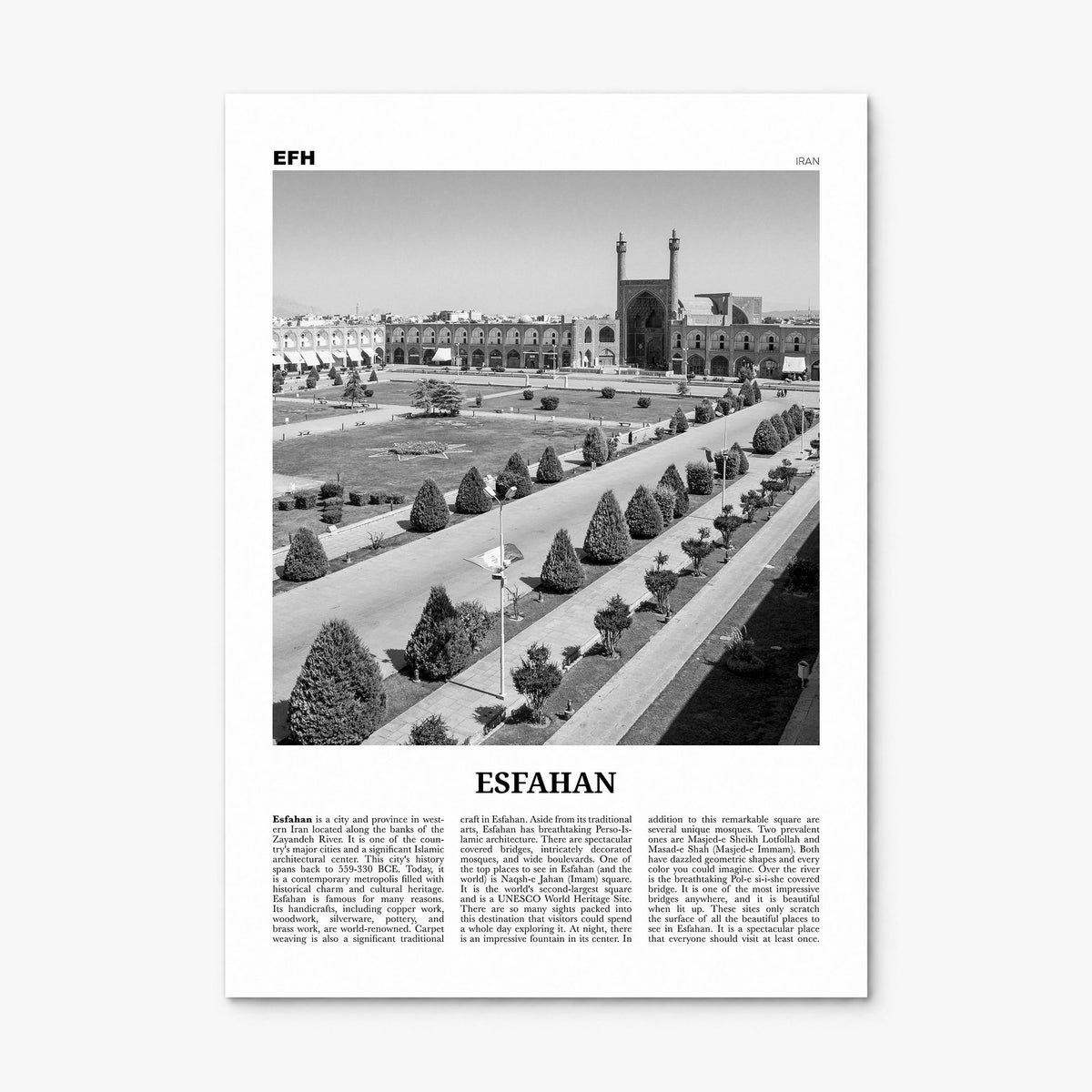 Esfahan Newspaper Poster, print only (unframed)