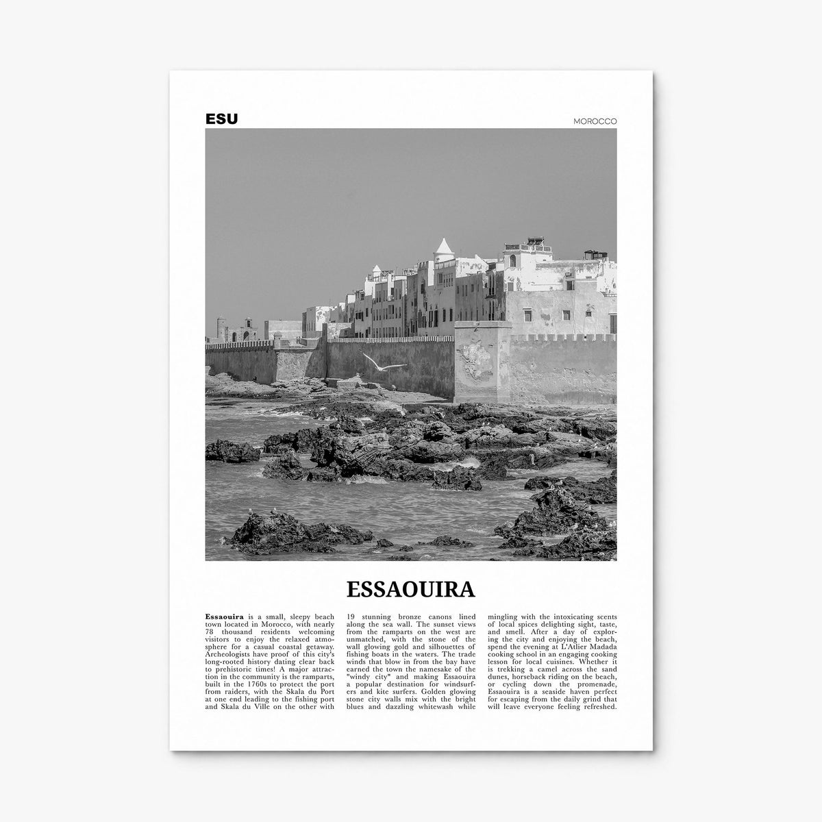 Essaouira Newspaper Poster, print only (unframed)