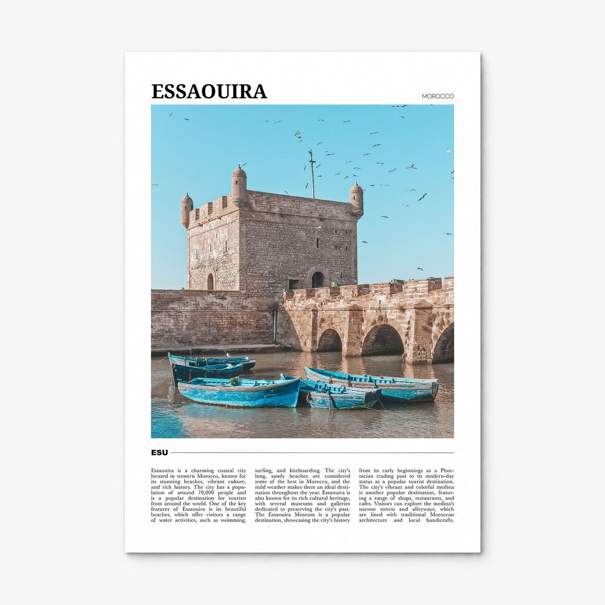 Essaouira Travel No 1 Poster, print only (unframed)