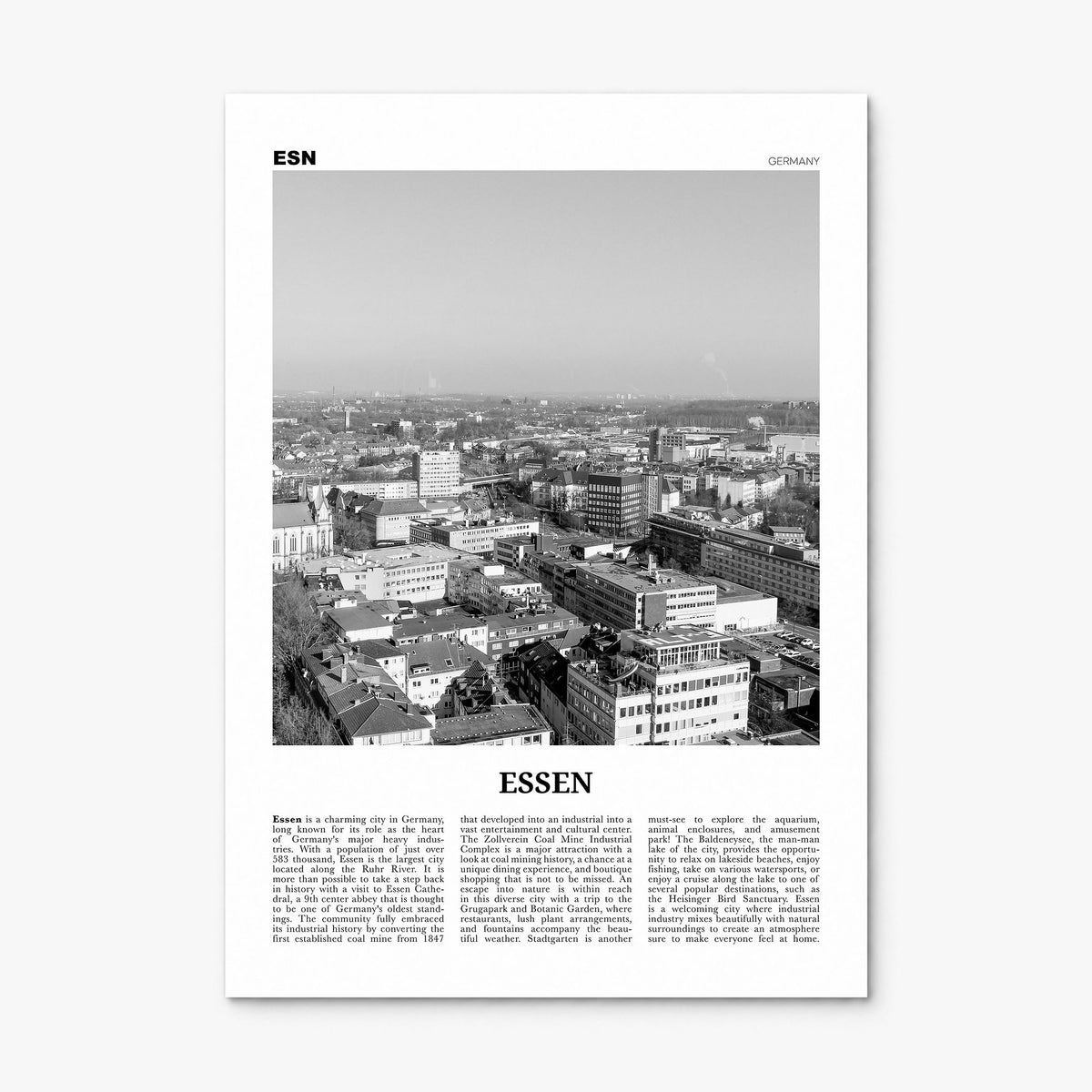 Essen Newspaper Poster, print only (unframed)