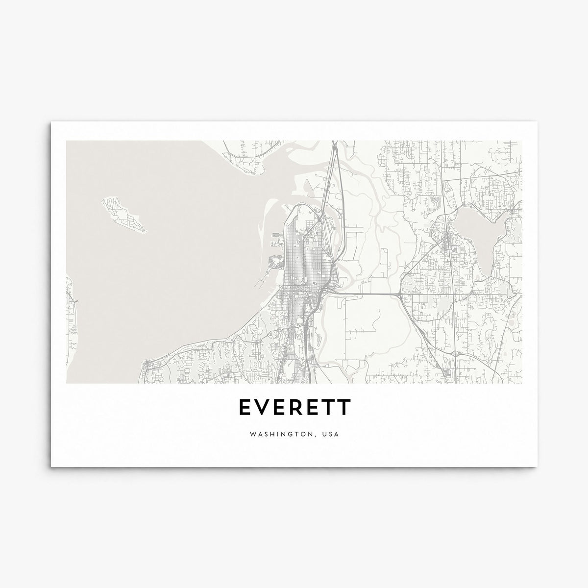 Everett Map Poster, print only (unframed)