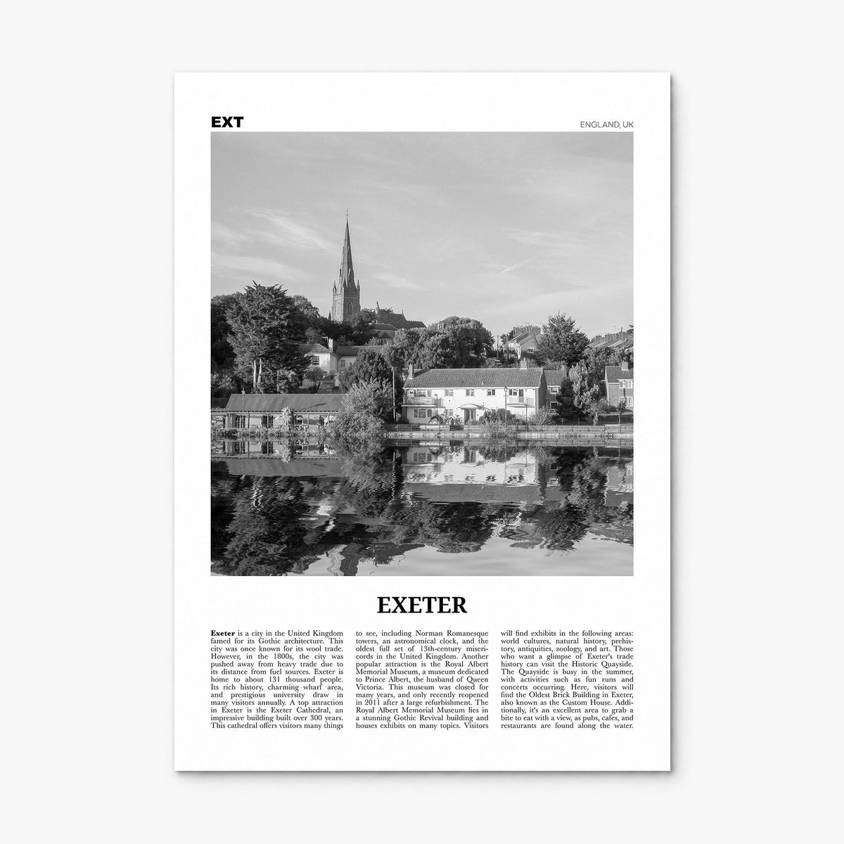 Exeter Newspaper Poster, print only (unframed)