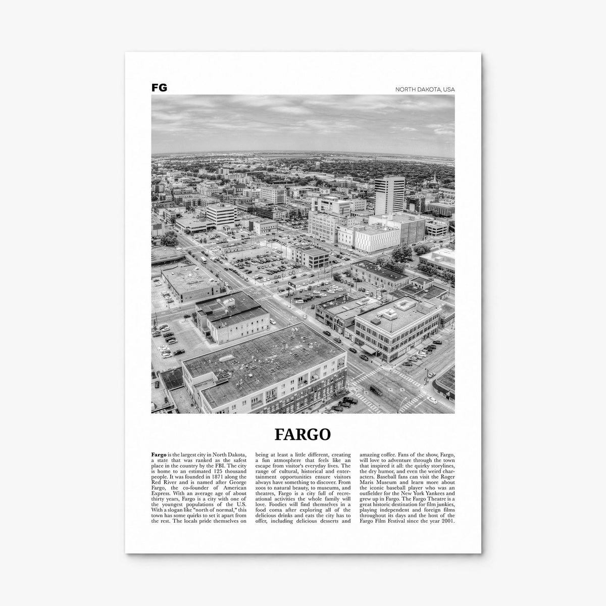 Fargo Newspaper No 2 Poster, print only (unframed)