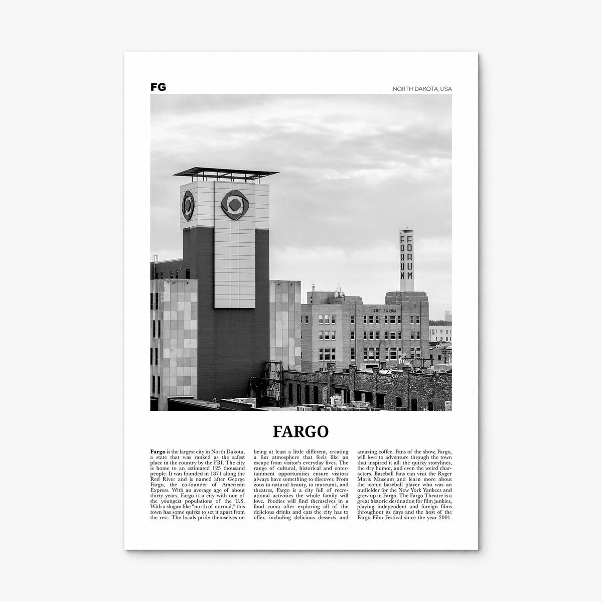 Fargo Newspaper No 3 Poster, print only (unframed)