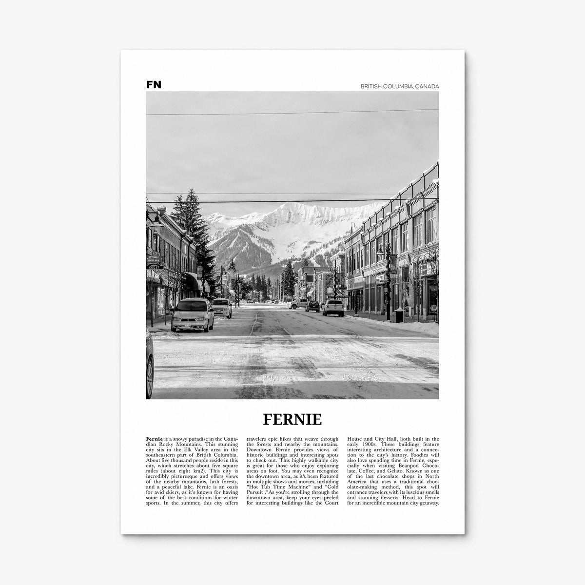 Fernie Newspaper Poster, print only (unframed)