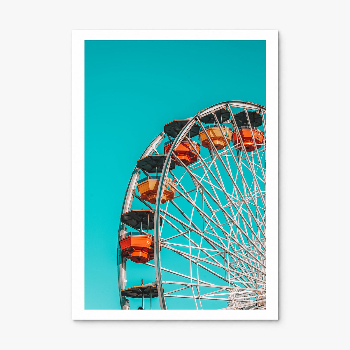 Ferris Wheel Photo Poster, print only (unframed), white border