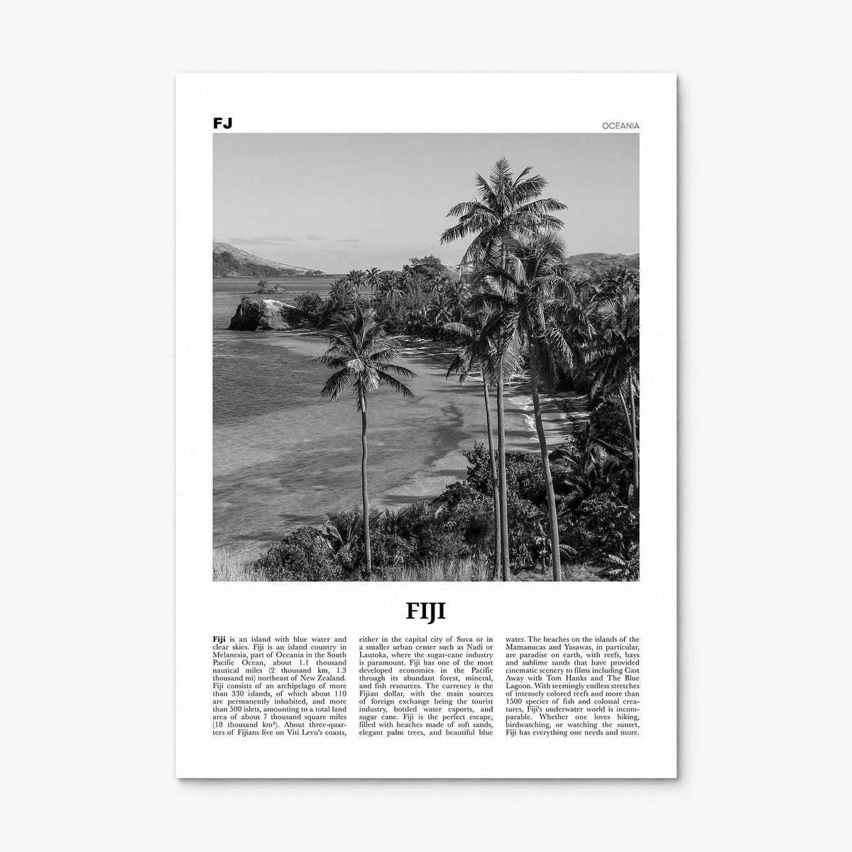 Fiji Newspaper No 1 Poster, print only (unframed)