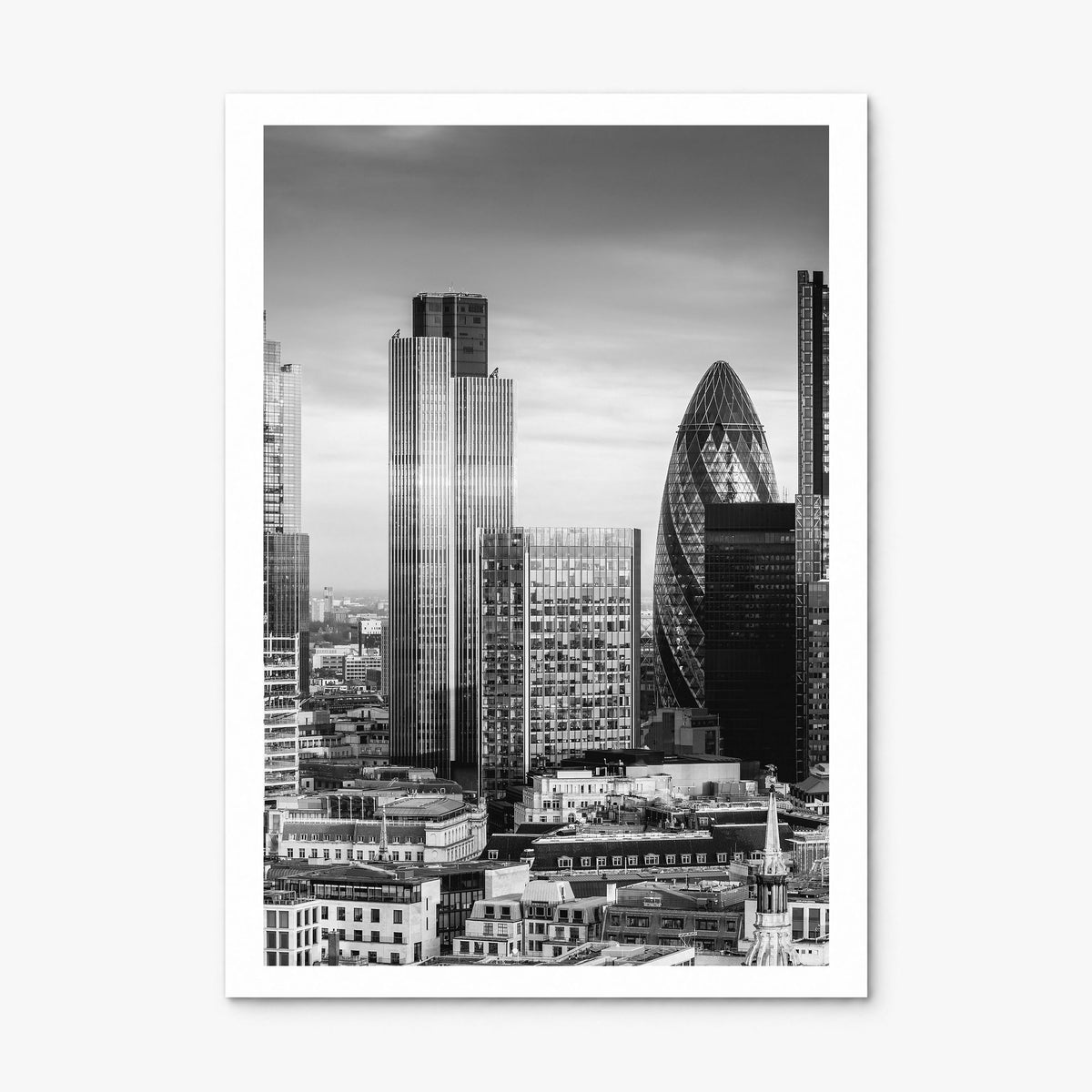 Financial District, New York City Photo Poster, print only (unframed), white border