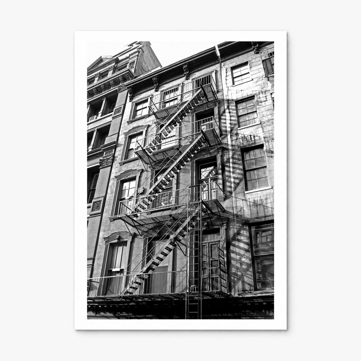 Fire Escapes Photo No 1 Poster, print only (unframed), white border