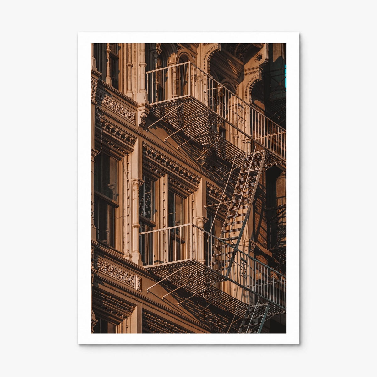 Fire Escapes Photo No 4 Poster, print only (unframed), white border