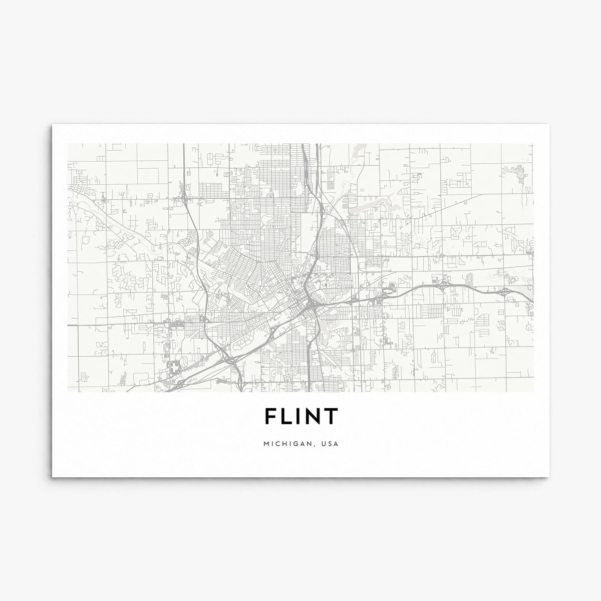 Flint Map Poster, print only (unframed)