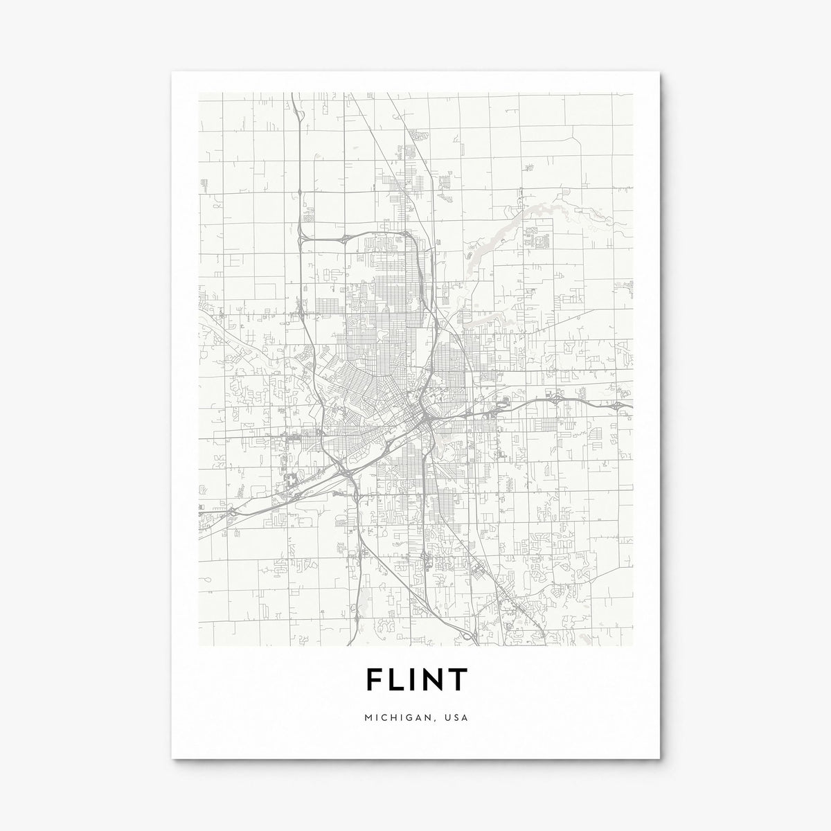 Flint Map Poster, print only (unframed)