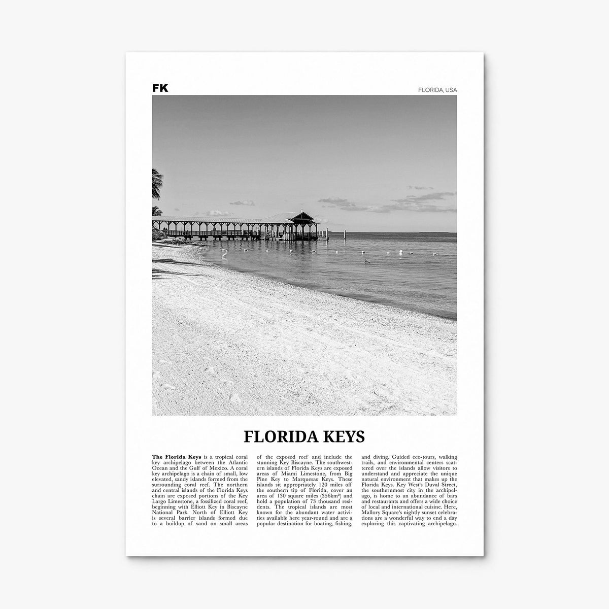 Florida Keys Newspaper Poster, print only (unframed)
