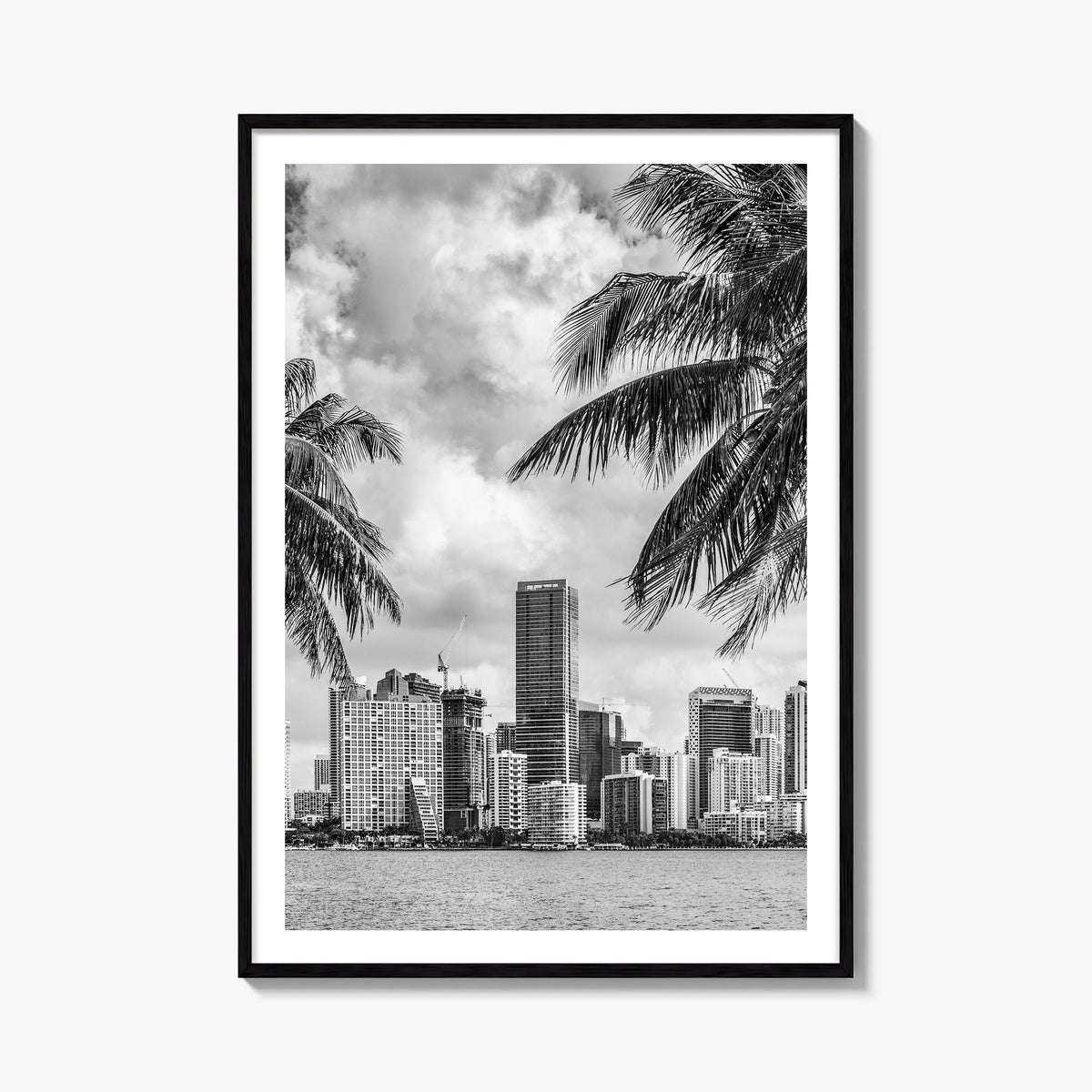 Florida no. 4 black & white photo poster of United States – vertical wall art, unframed print shown in interior mockup