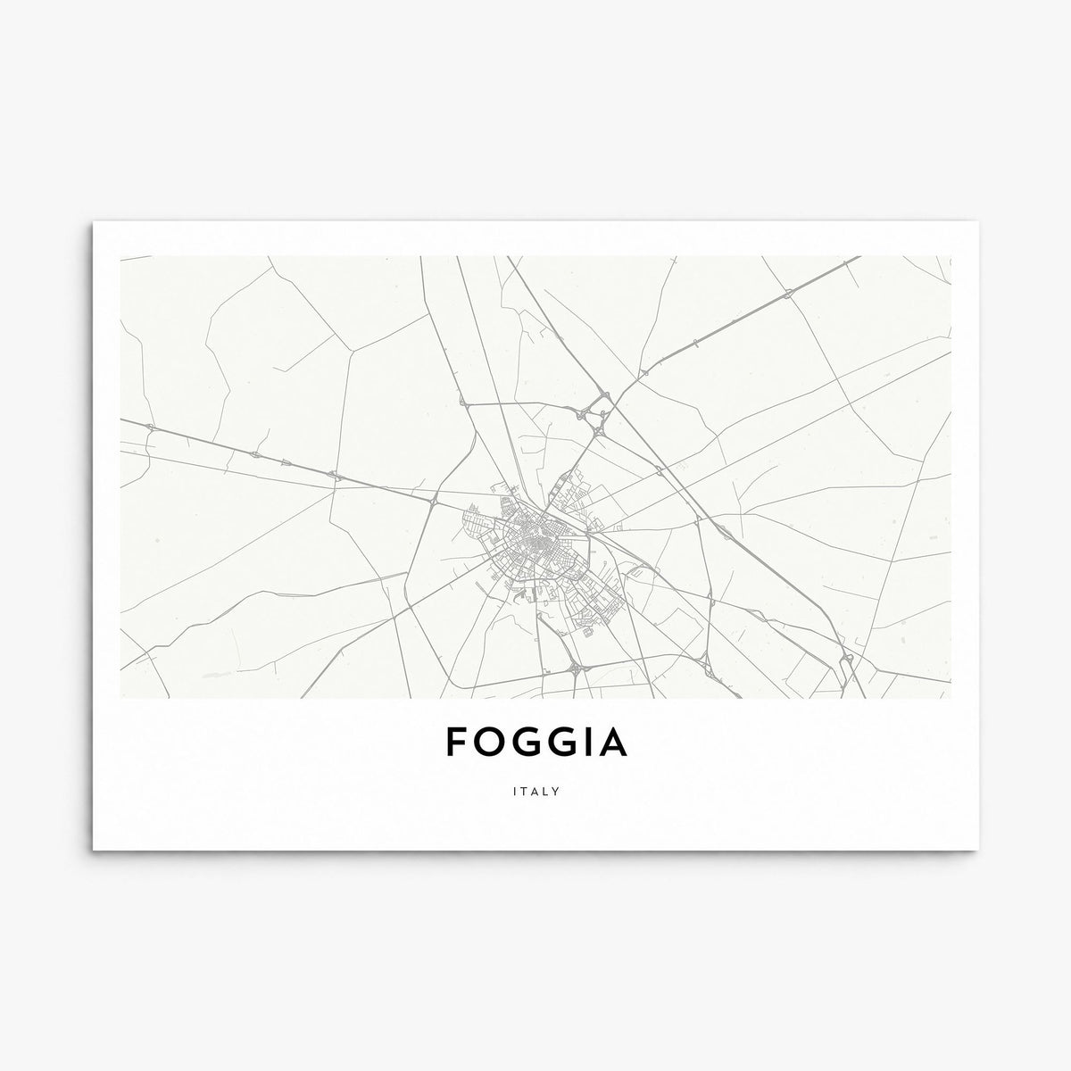 Foggia Map Poster, print only (unframed)