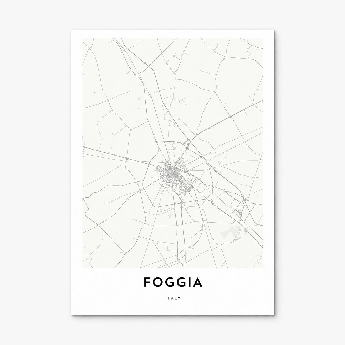 Foggia Map Poster, print only (unframed)