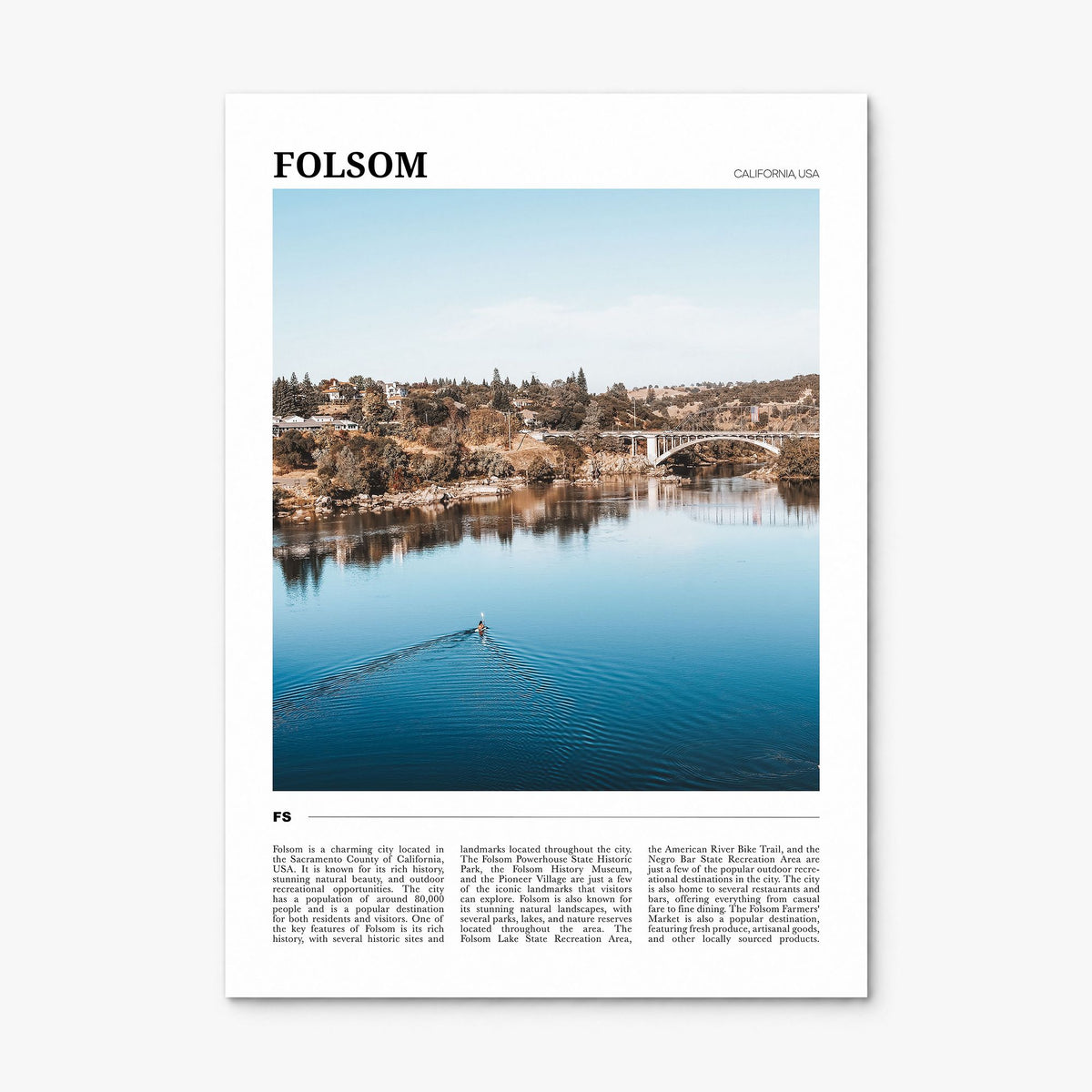 Folsom Travel Poster, print only (unframed)
