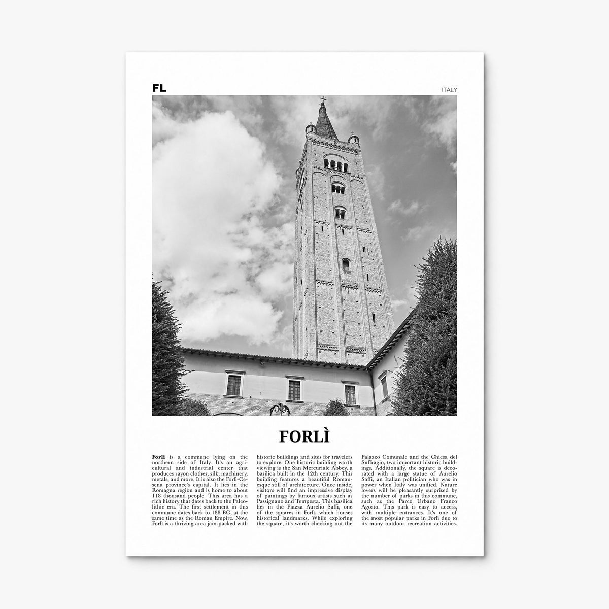 Forlì Newspaper Poster, print only (unframed)