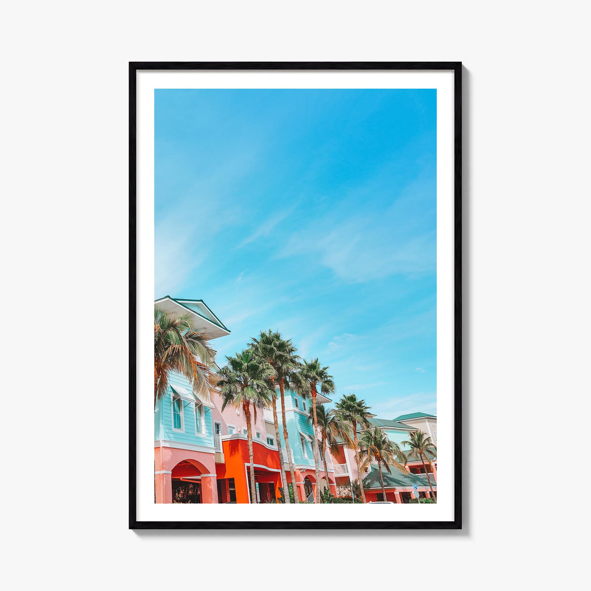 Fort Myers no. 2 colorful photo poster of Florida, USA – vertical wall art, unframed print shown in interior mockup