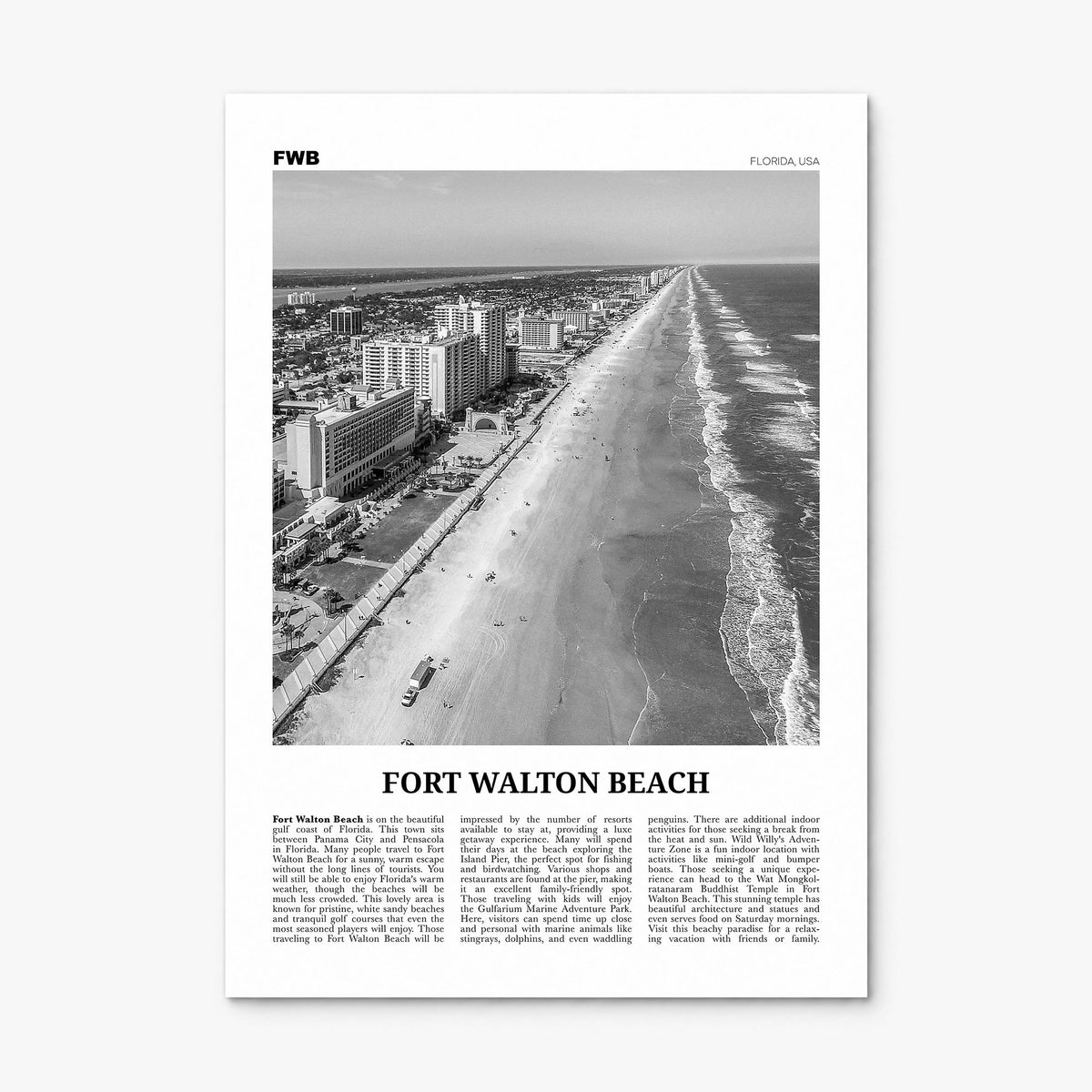 Fort Walton Beach Newspaper No 2 Poster, print only (unframed)