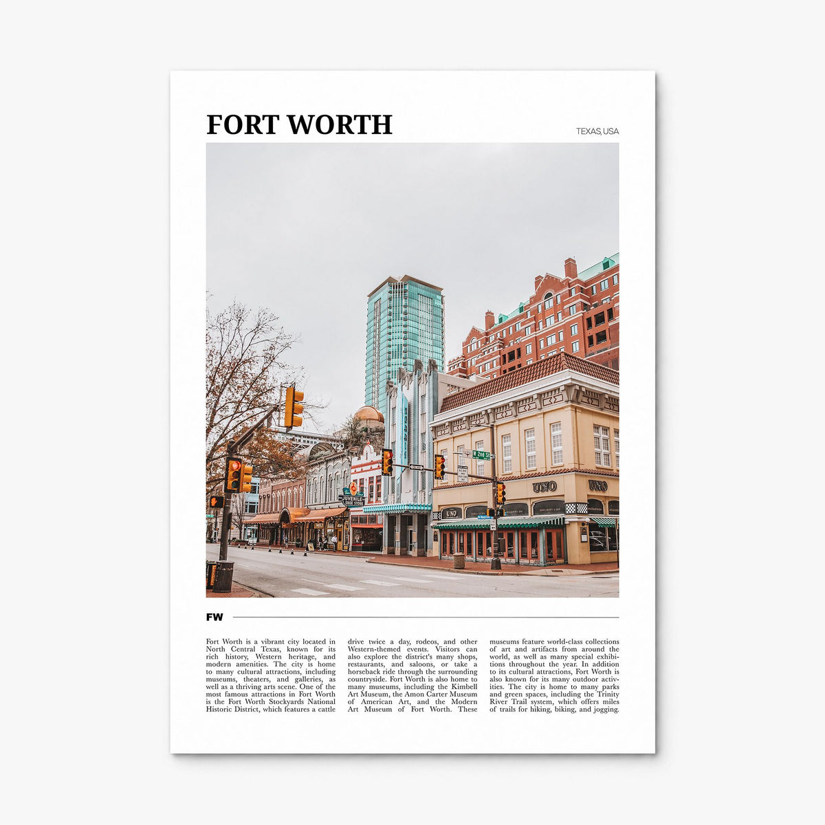 Fort Worth Travel No 1 Poster, print only (unframed)