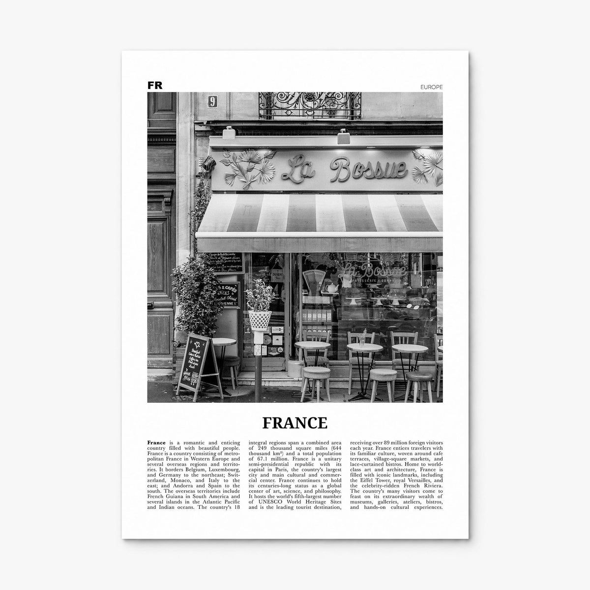 France Newspaper No 2 Poster, print only (unframed)