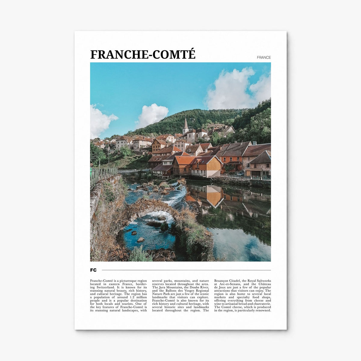 Franche-Comté Travel Poster, print only (unframed)