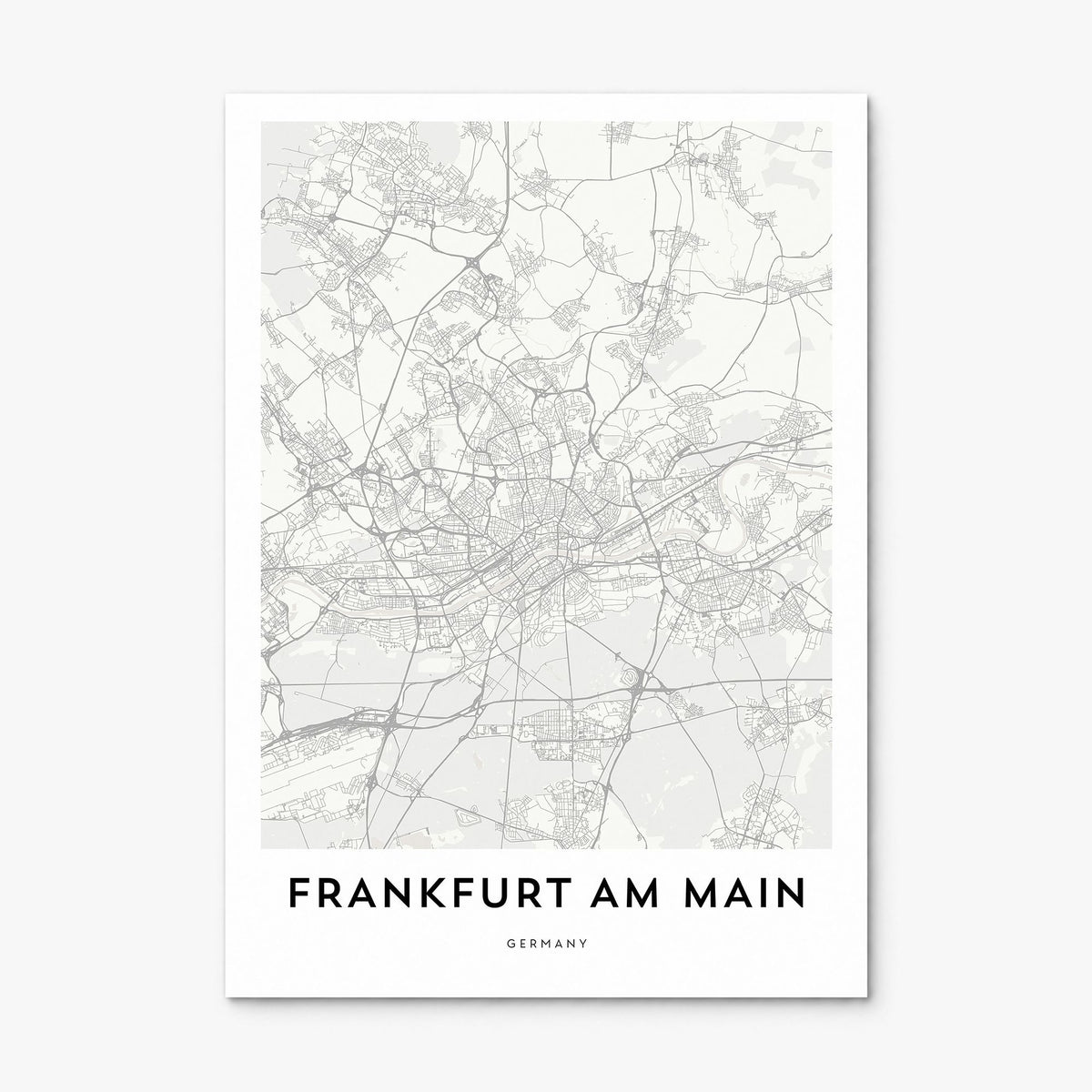 Frankfurt am Main Map Poster, print only (unframed)