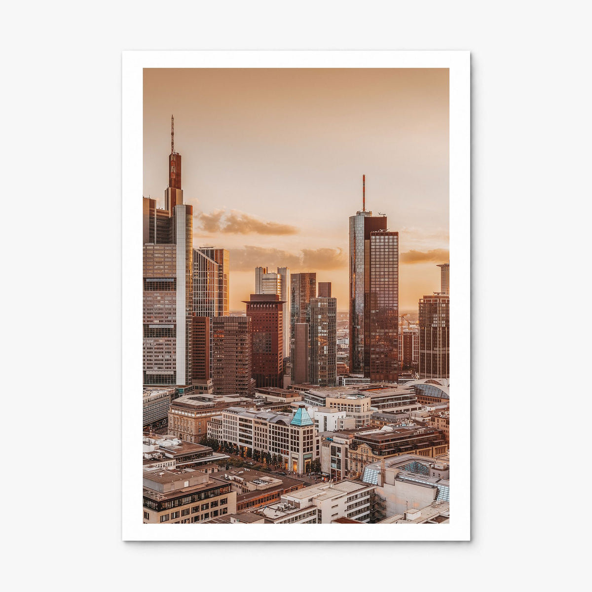 Frankfurt am Main Photo Poster, print only (unframed), white border