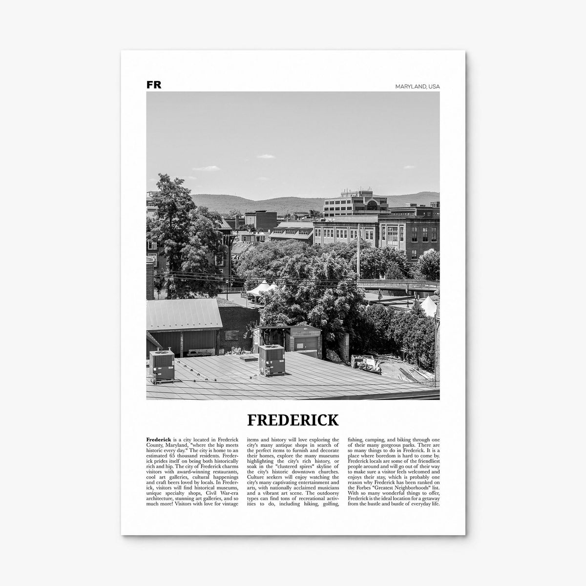 Frederick Newspaper Poster, print only (unframed)