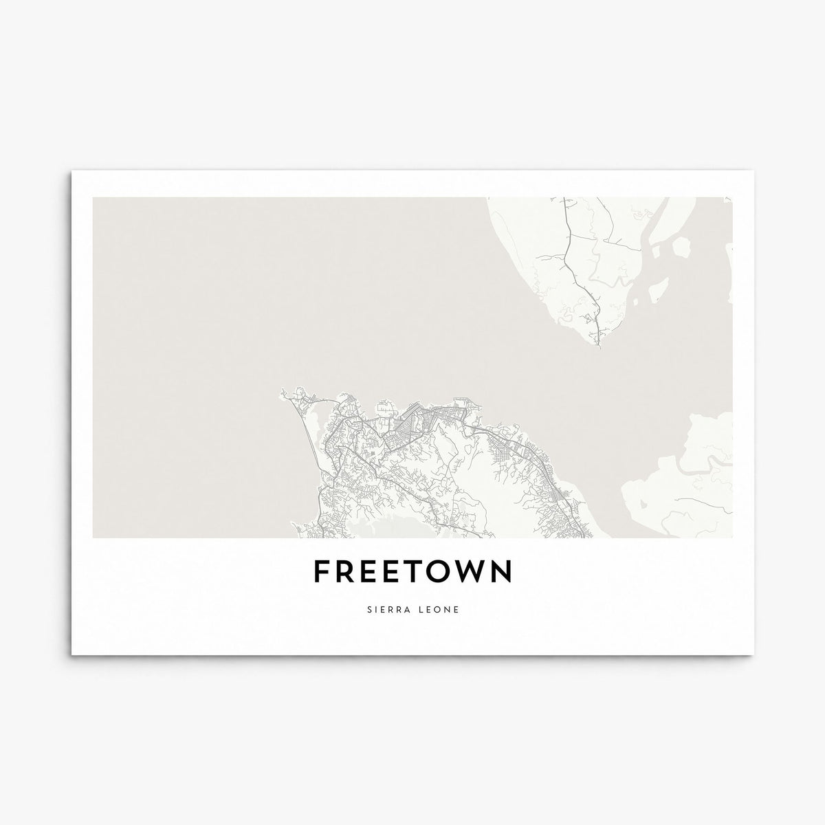 Freetown Map Poster, print only (unframed)