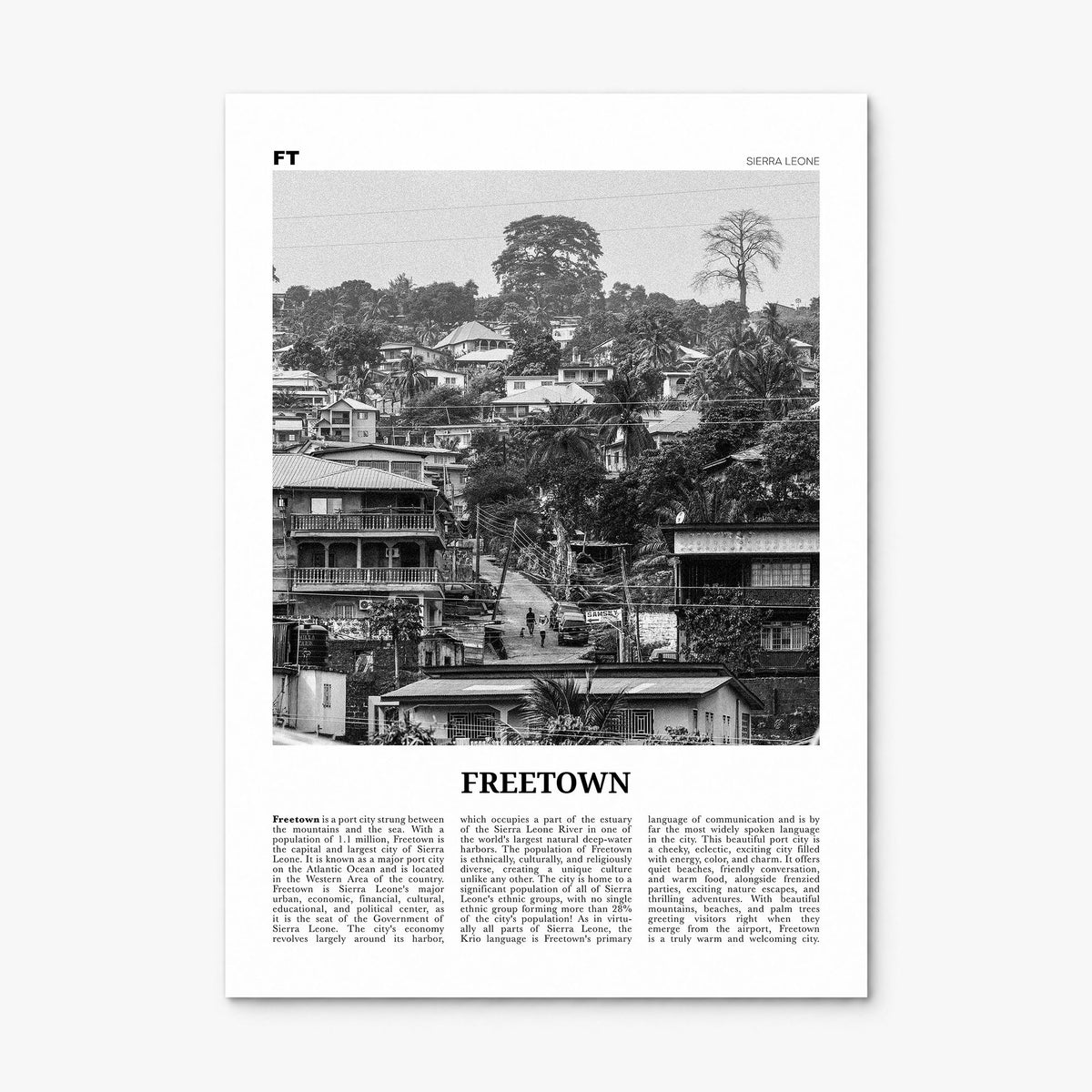 Freetown Newspaper Poster, print only (unframed)