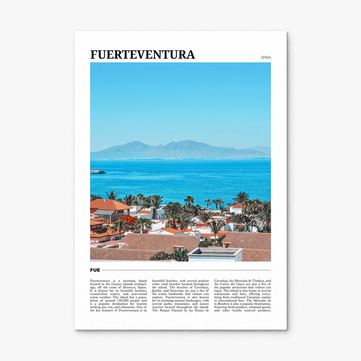 Fuerteventura Travel Poster, print only (unframed)