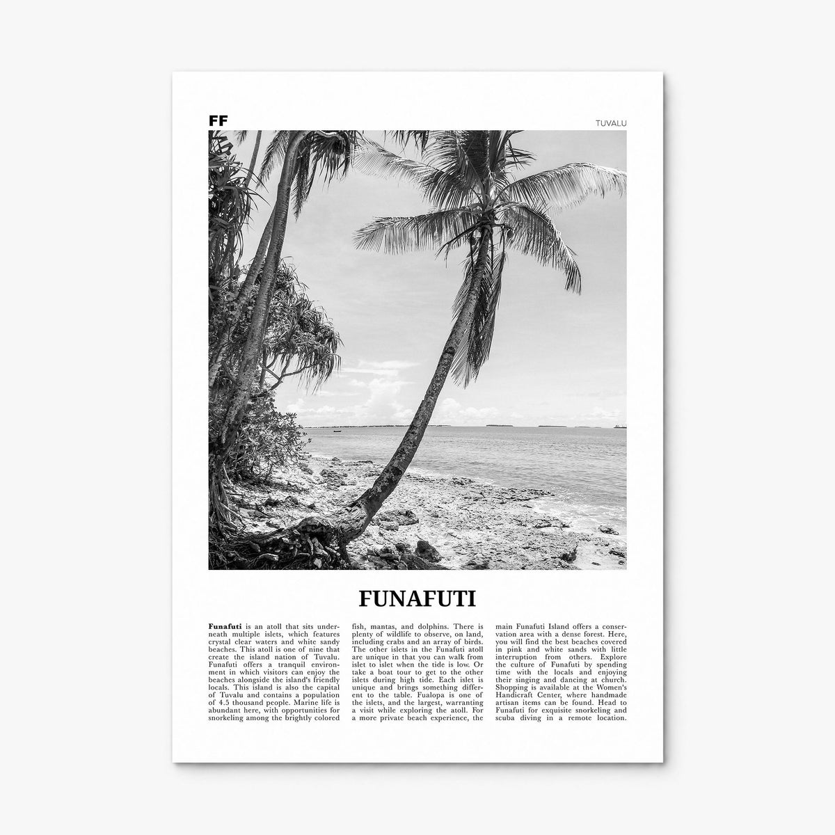Funafuti Newspaper Poster, print only (unframed)