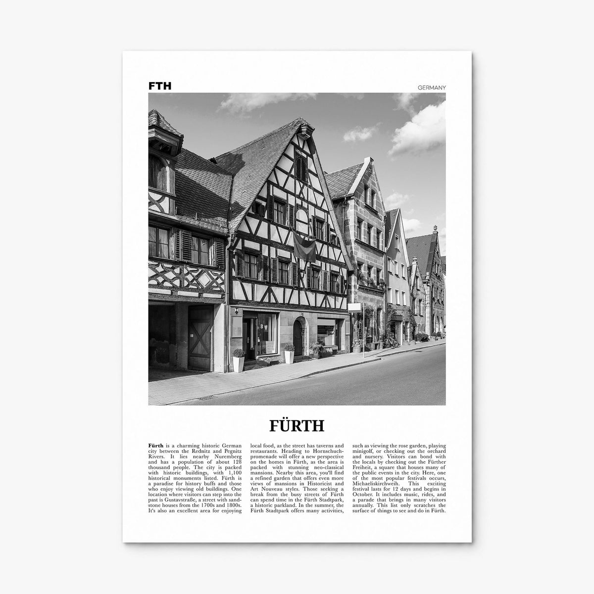 Fürth Newspaper Poster, print only (unframed)