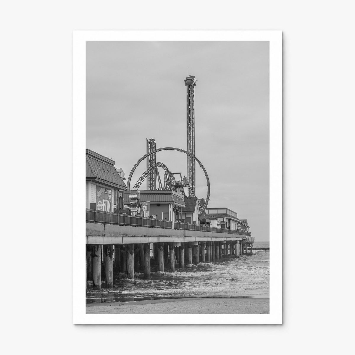 Galveston Photo Poster, print only (unframed), white border