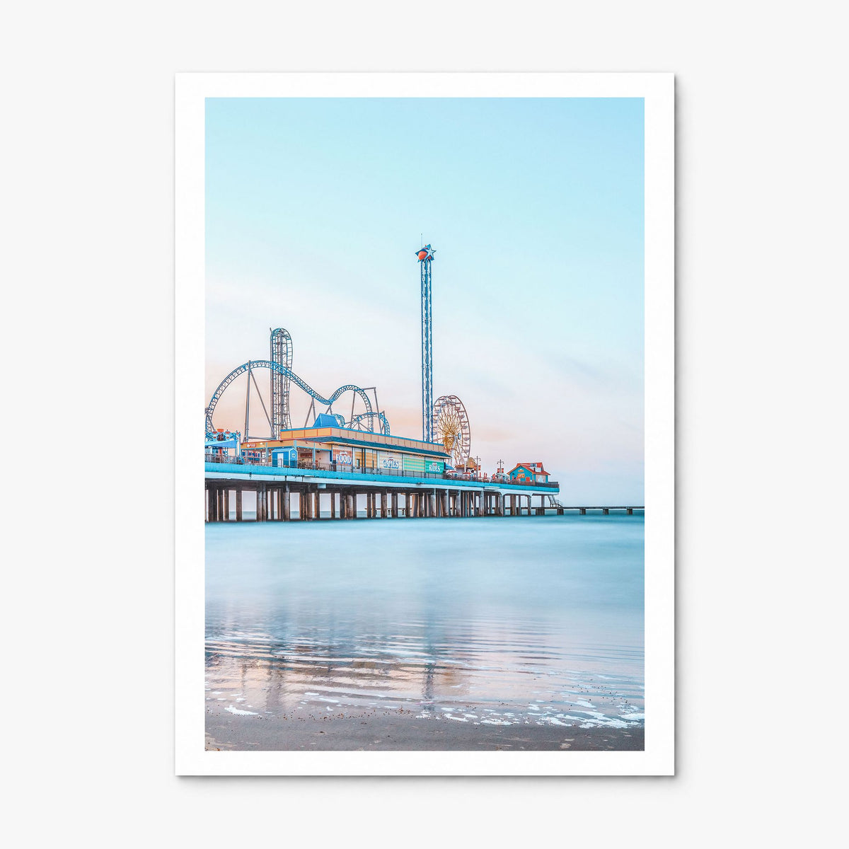 Galveston Photo Poster, print only (unframed), white border