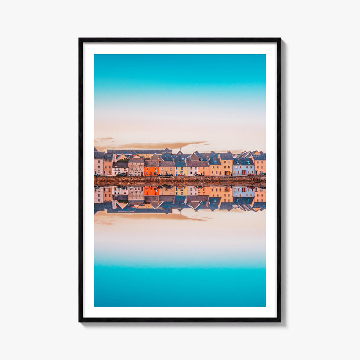 Galway colorful photo poster of Ireland – vertical wall art, unframed print shown in interior mockup