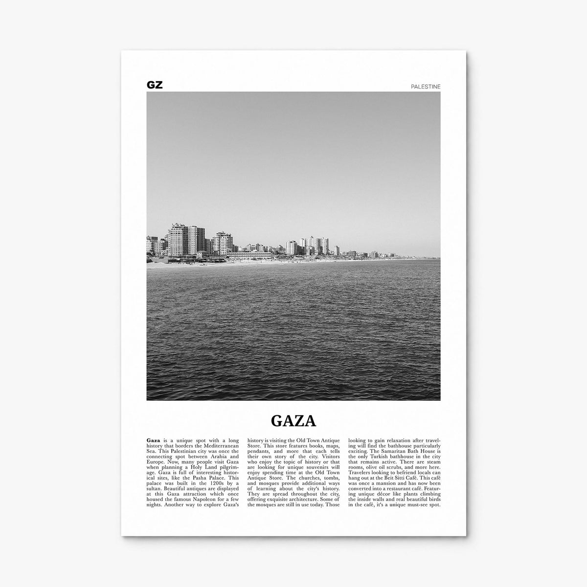 Gaza Newspaper Poster, print only (unframed)