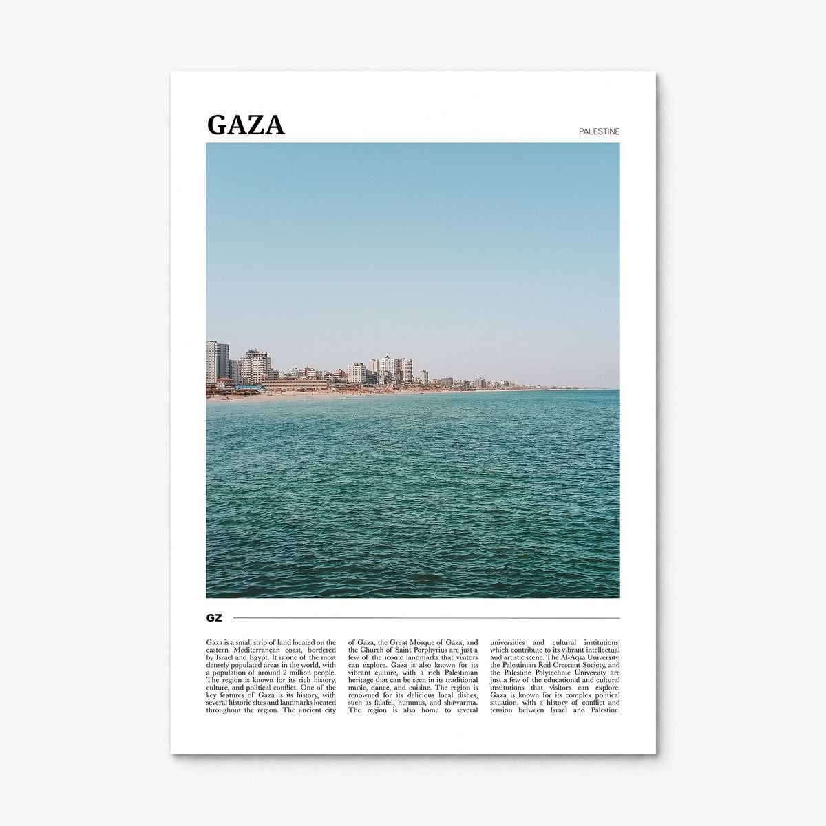 Gaza Travel Poster, print only (unframed)